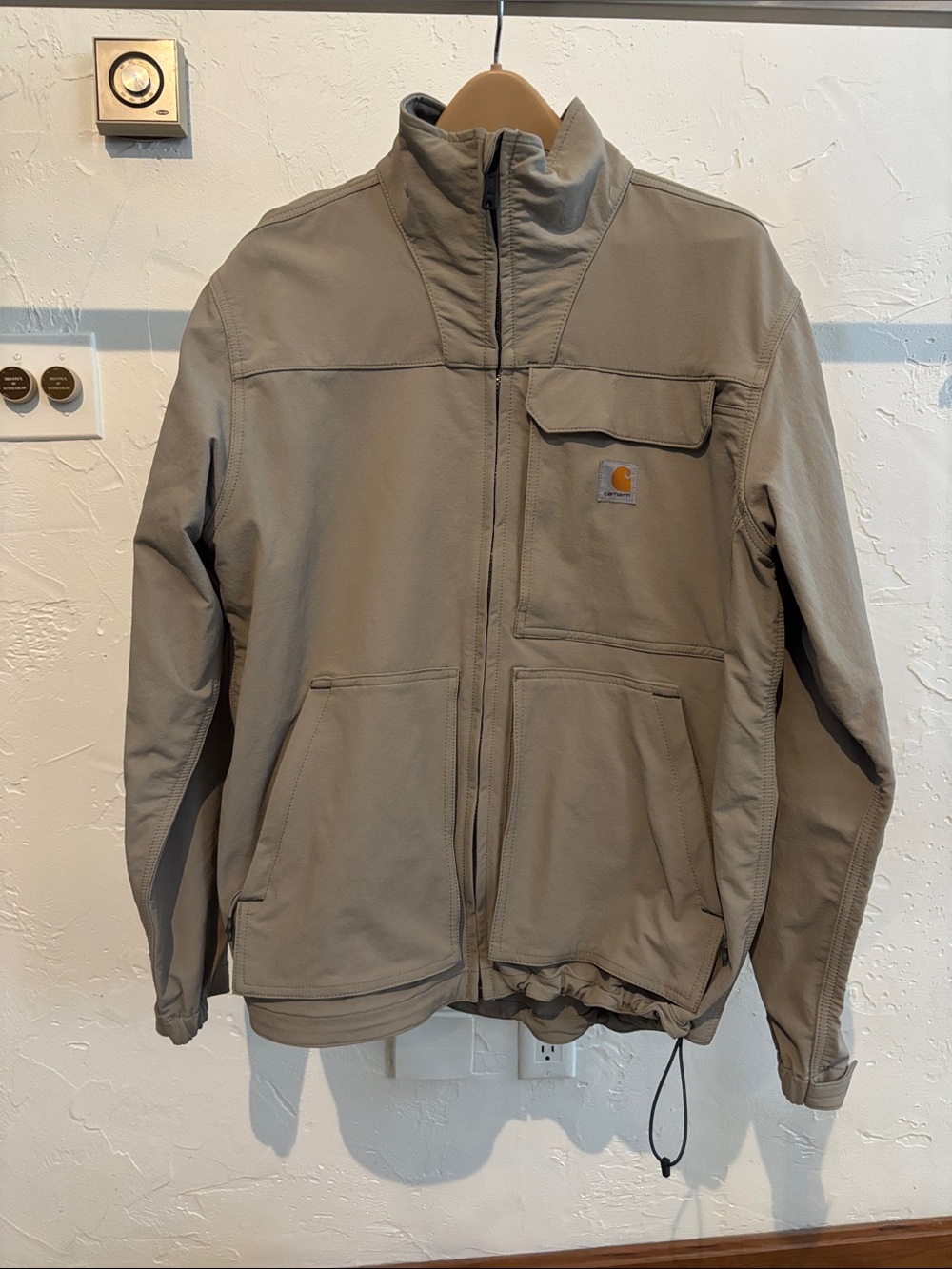Carhartt Rain Defender Super Dux Tan Lightweight Zip-Front Work Jacket